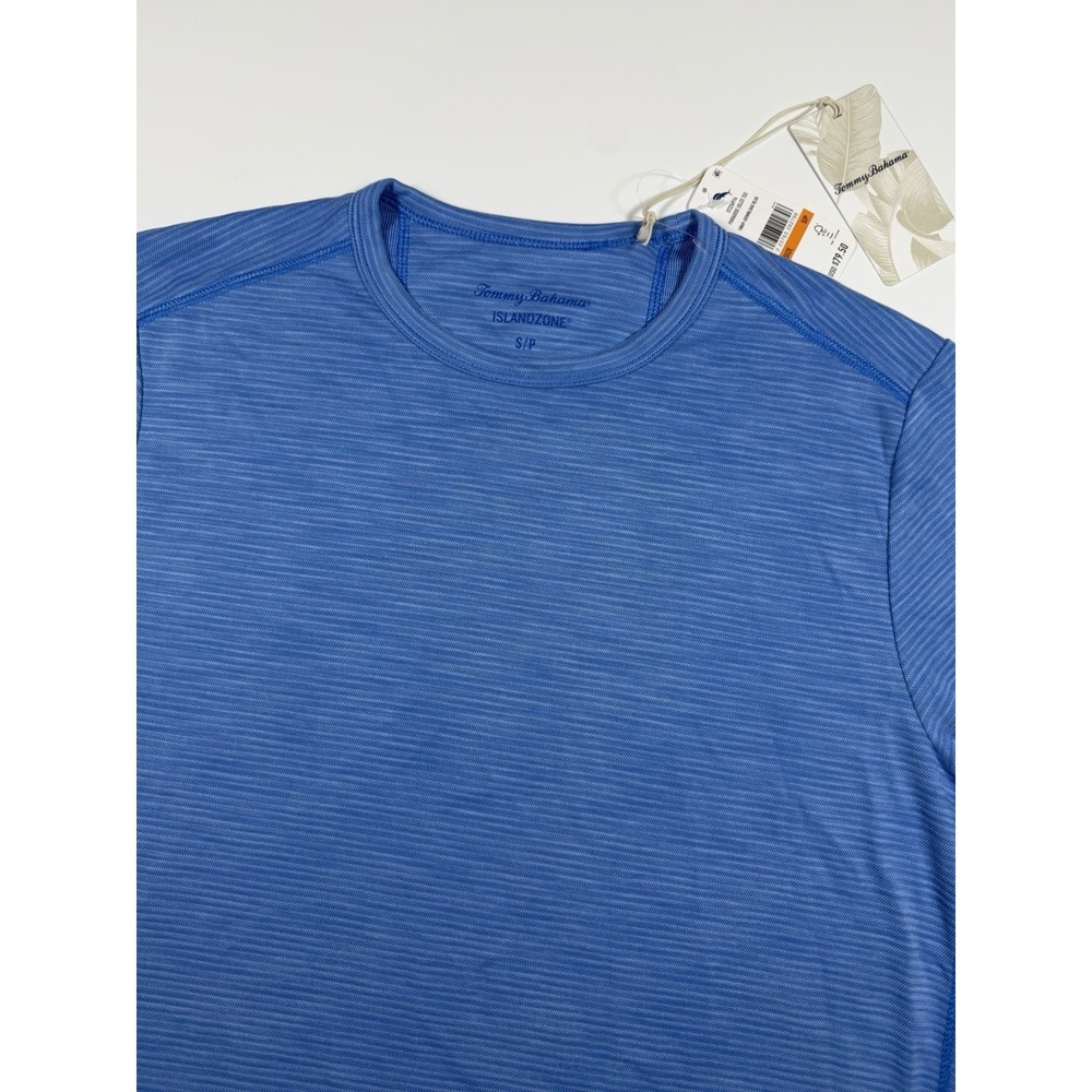 Tommy Bahama Men's Small Performance Shirt Paradise Isles Tee Blue SS NWT